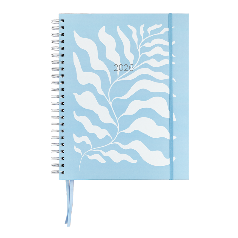 A4 Blue Santorini Slimline Weekly Teacher Planner - 2026