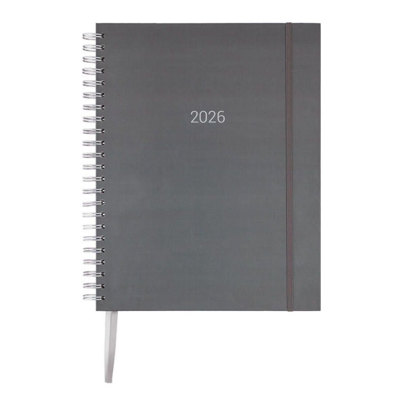 A4 Charcoal Slimline Weekly Teacher Planner - 2026