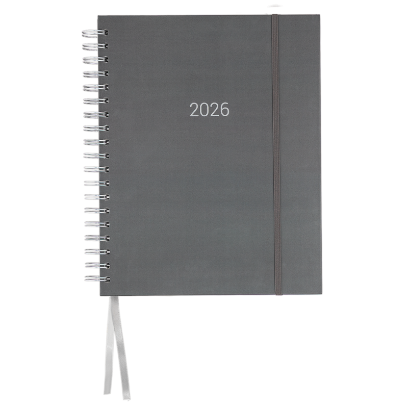 B5 Charcoal Slimline Weekly Teacher Planner - 2026