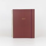 2027 Slimline Teacher Planner in A4 Cherry Red