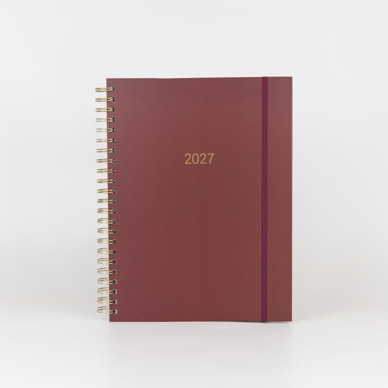 2027 Slimline Teacher Planner in A4 Cherry Red