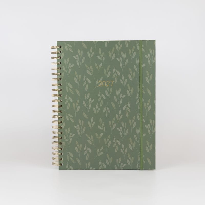 2027 Slimline Teacher Planner in A4 Olive Leaf