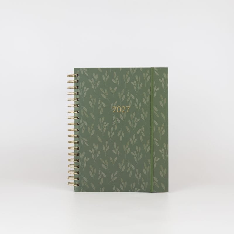 2027 Slimline Teacher Planner in B5 Olive Leaf