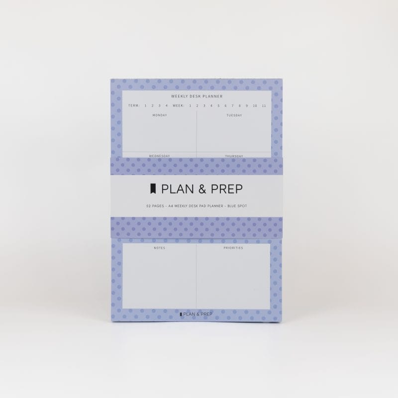 Weekly Desk Pad Planner - Blue Spot